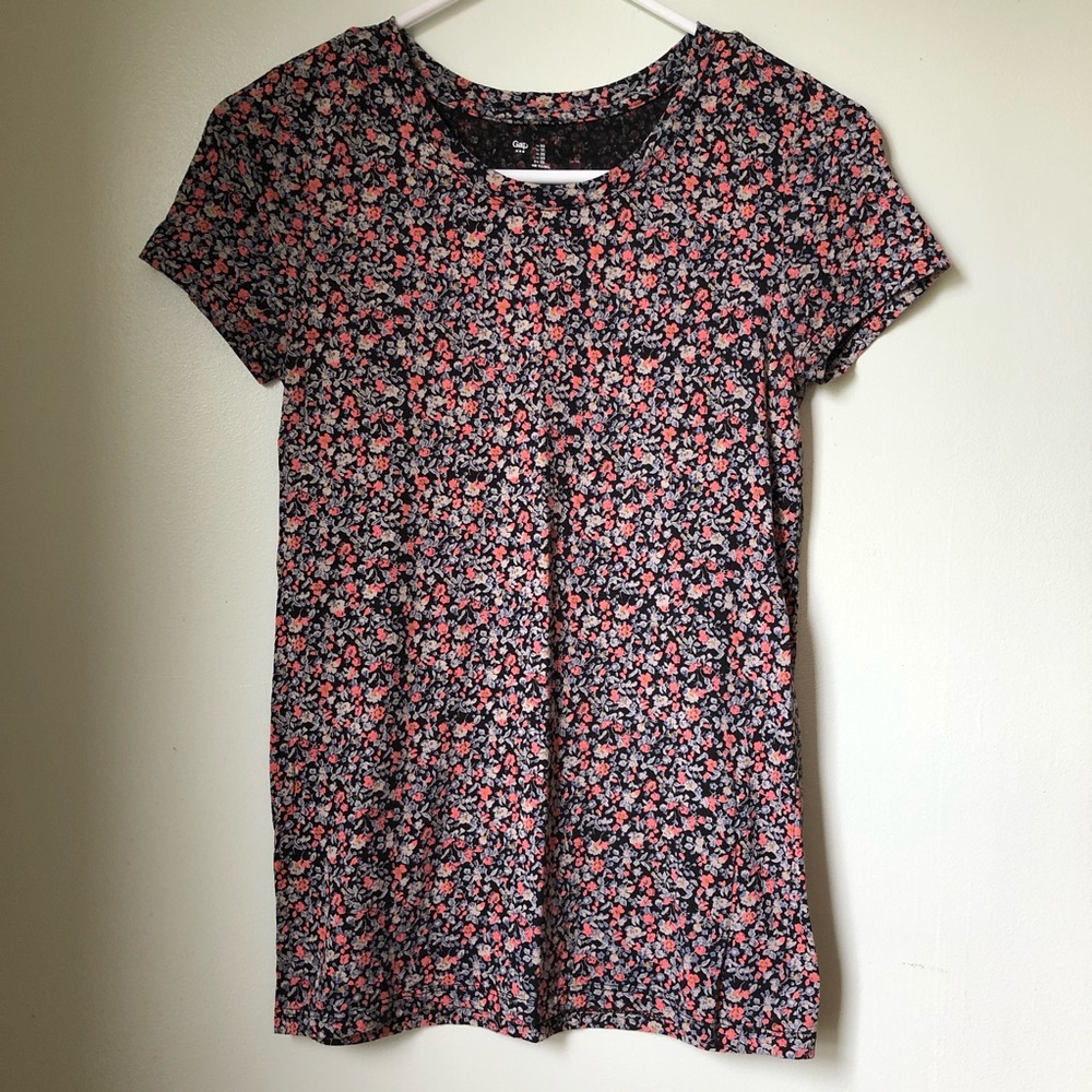 GAP Floral Crew Neck Short Sleeve Tee